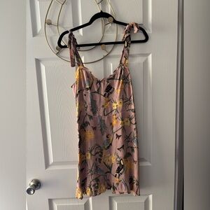 Reformation Christine Mini Dress in Pink Tropical Print Size 10